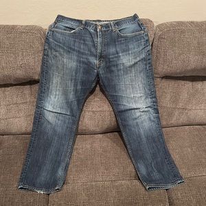 CUSTOM Levi 505 38x30 Blue Jeans Pants with tears custom